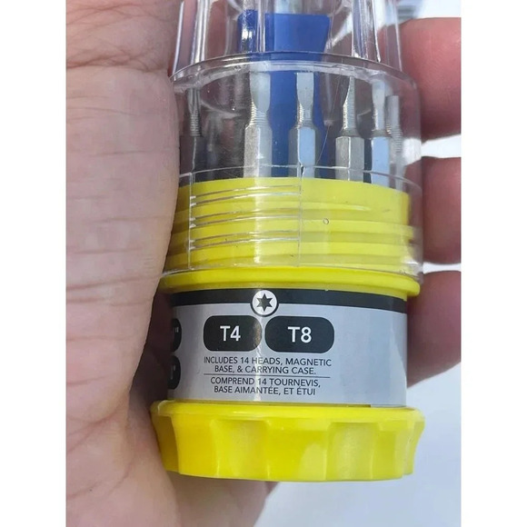 NEW 14 Pcs Screwdriver Set Magnetic Base Case Mini Repairing Tools Multifunction - Picture 7 of 10